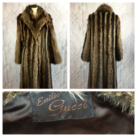 gucci wool.coat|emilio Gucci fur coat.